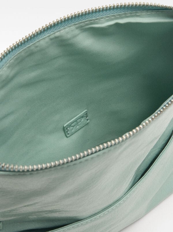 Crackle-effect crossbody bag