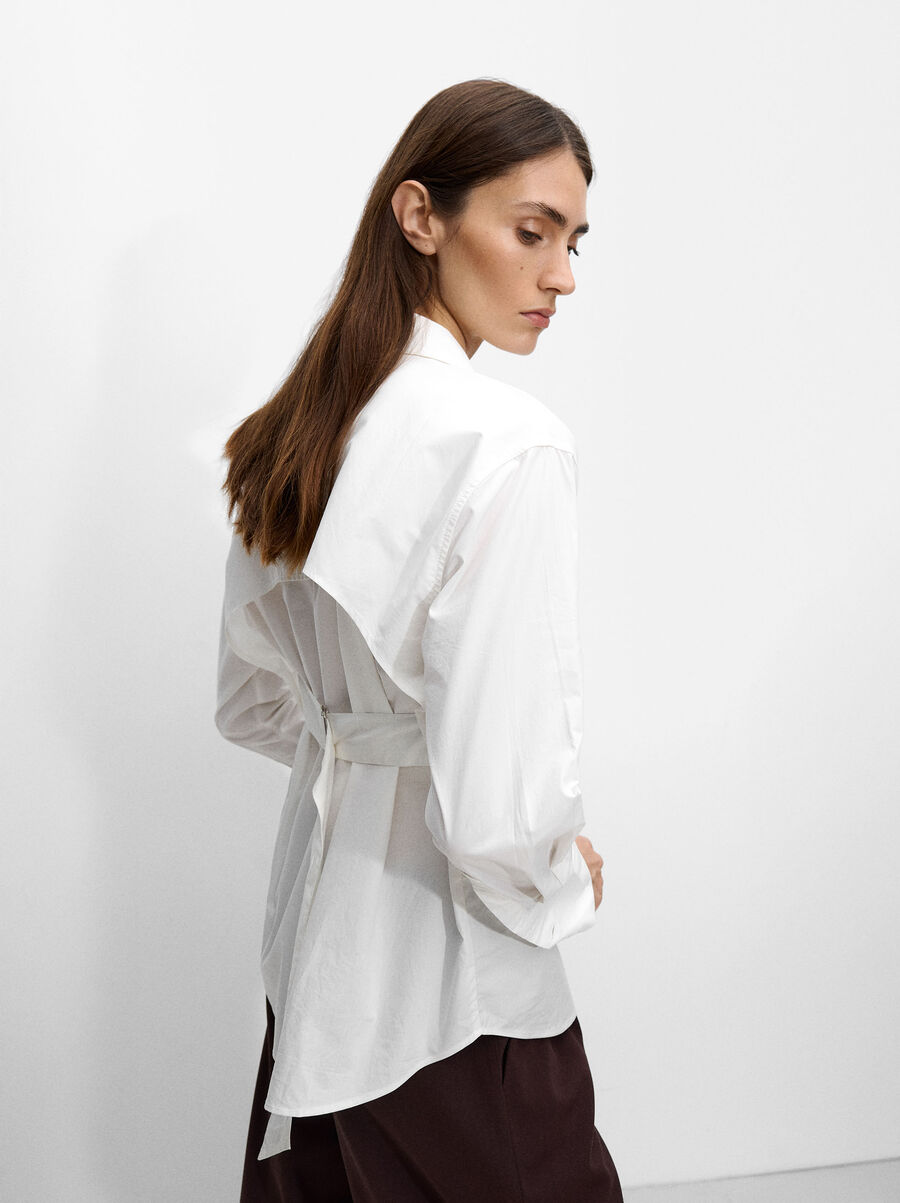Camicia 100% cotone con cintura