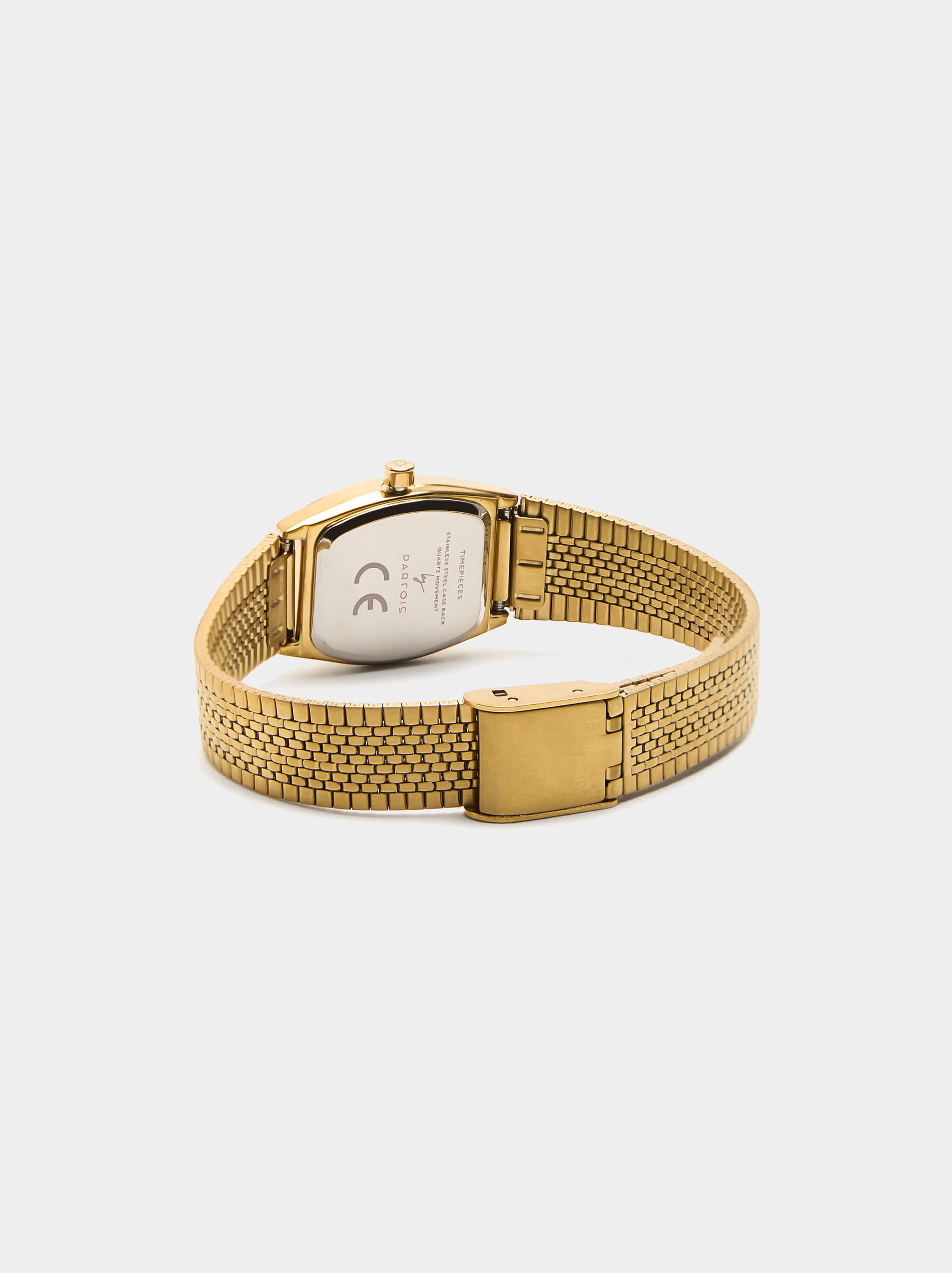 Reloj cuadrado con pulsera de acero inoxidable image number 3.0