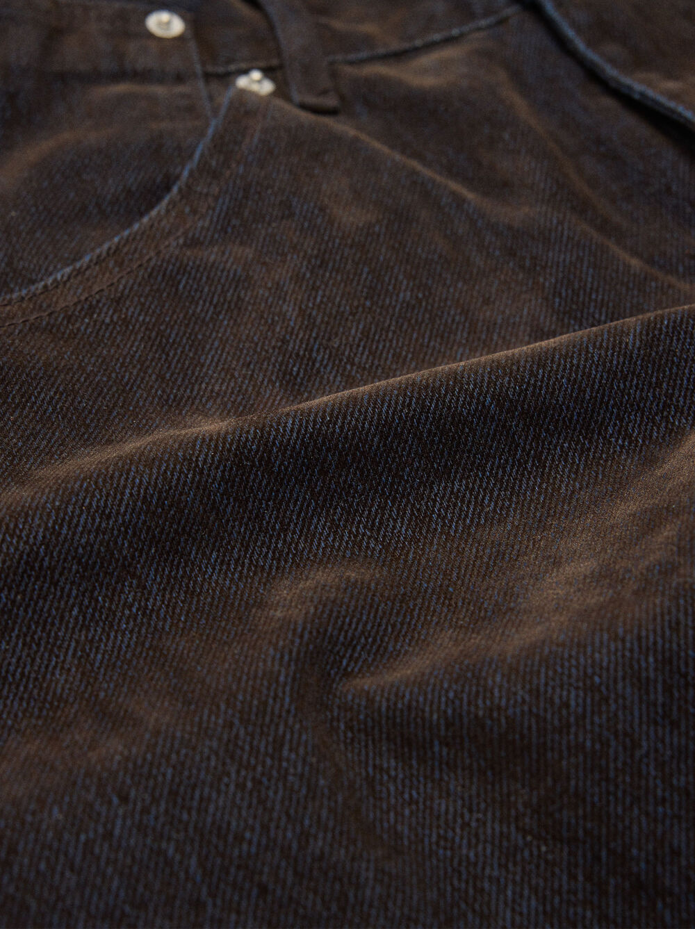 Denim-Hose mit Samteffekt