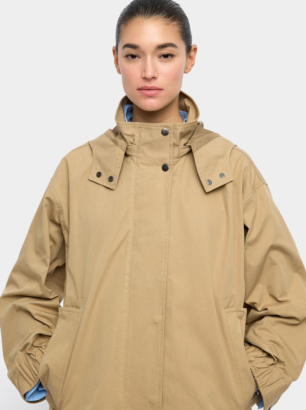 High-neck parka
