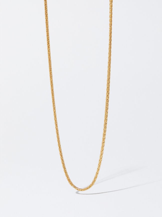 Stainless Steel Golden Necklace image number 0.0