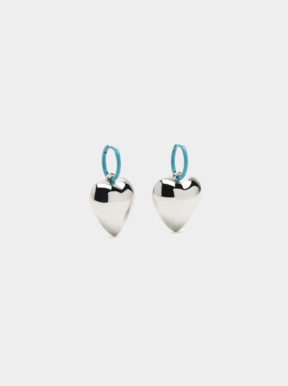 Heart hoop earrings