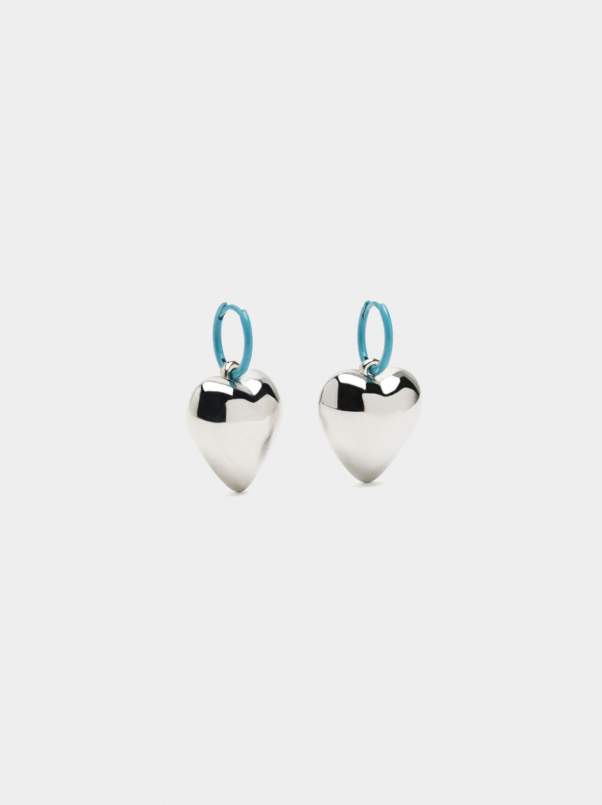 Heart hoop earrings image number 0.0