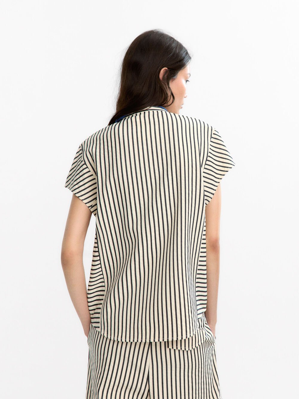 Camicia a maniche corte a righe