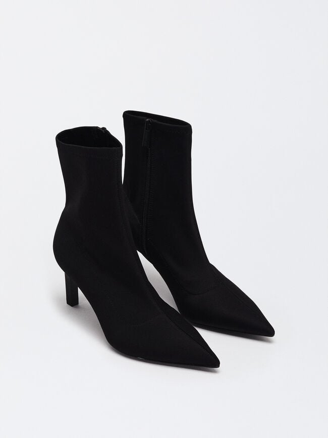 Elastic Fabric Ankle Boots image number 1.0
