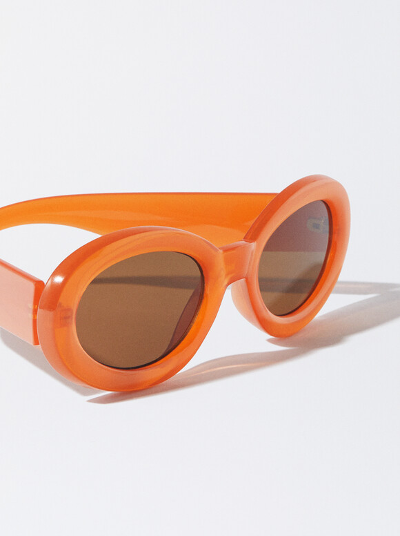 Gafas De Sol Ovaladas, Naranja, hi-res