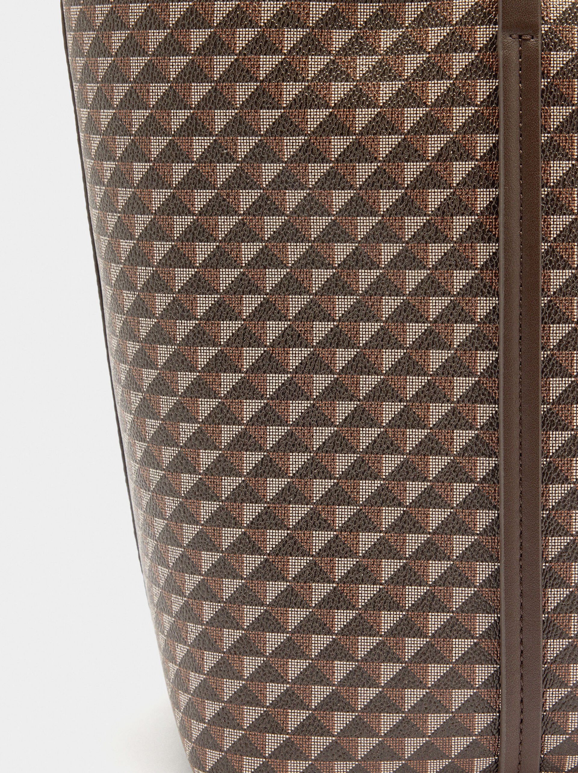 Sac shopper imprimé avec pochette amovible image number 3.0