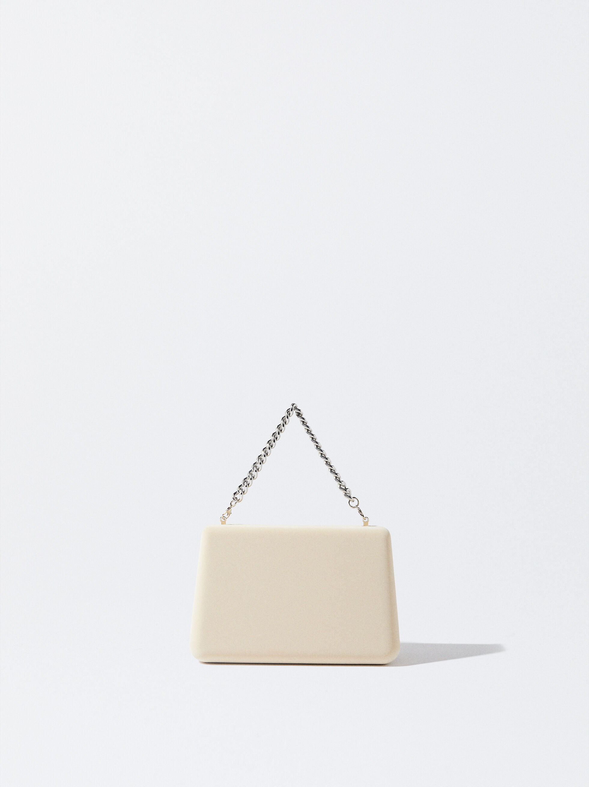 Party Clutch With Chain Handle Ecru Parfois