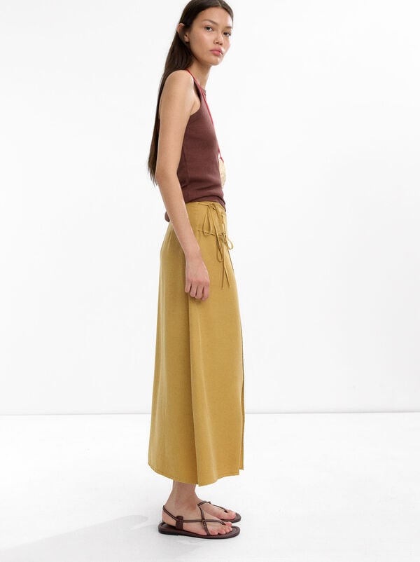 Midi wrap skirt 100% lyocell