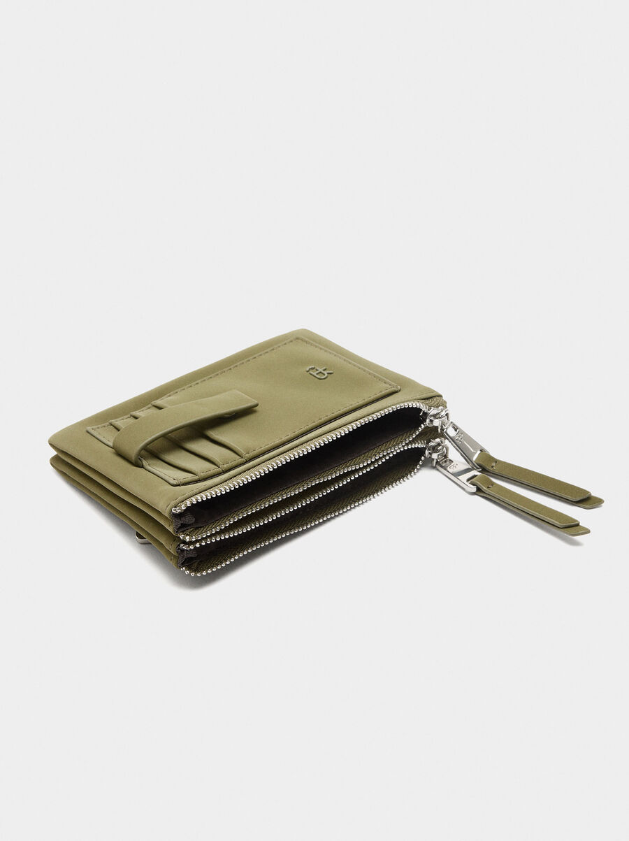 Card holder with soft texture