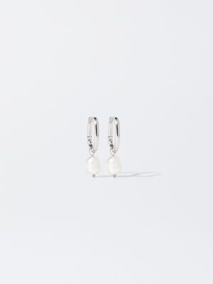 Stainless Steel Earrings With Pearl image number 0.0