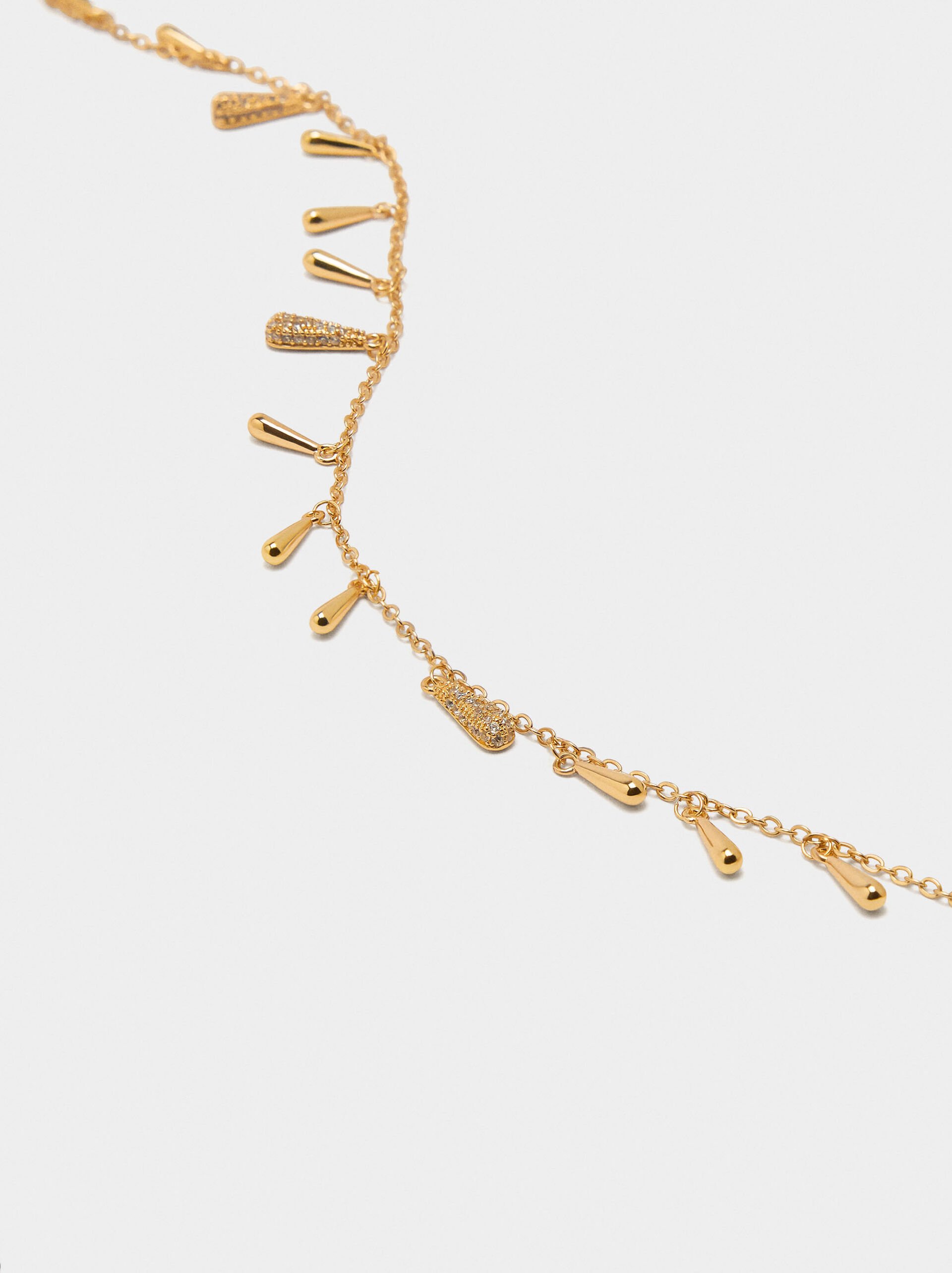 Tear necklace with zirconia image number 1.0