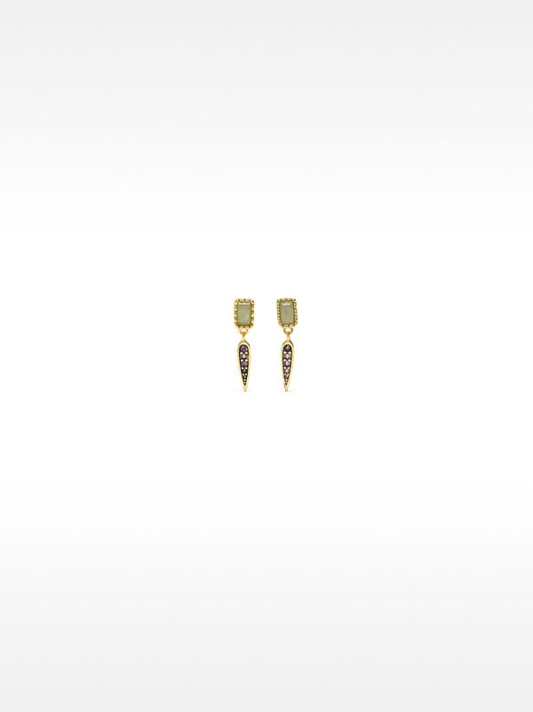Earrings with zirconia - 925 sterling silver