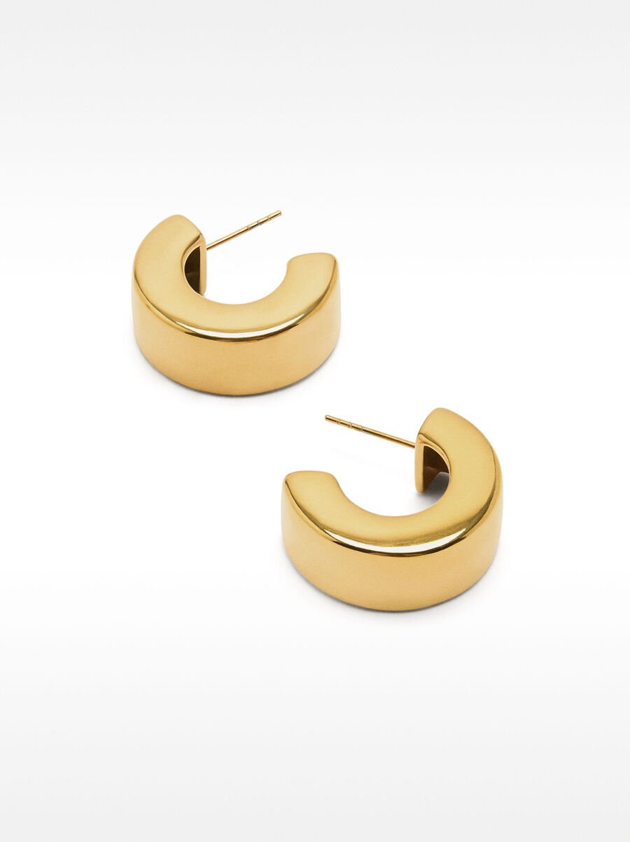 Medium hoop earrings - stainless steel