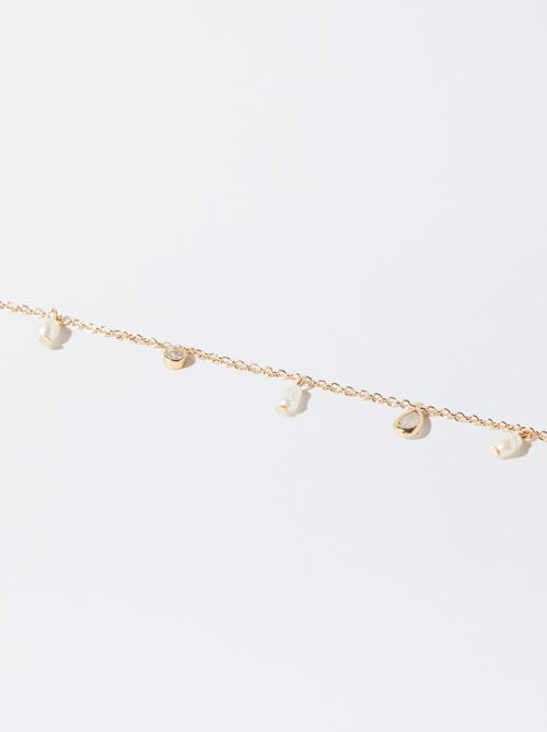 Bracelet Avec Perles Et Zircone