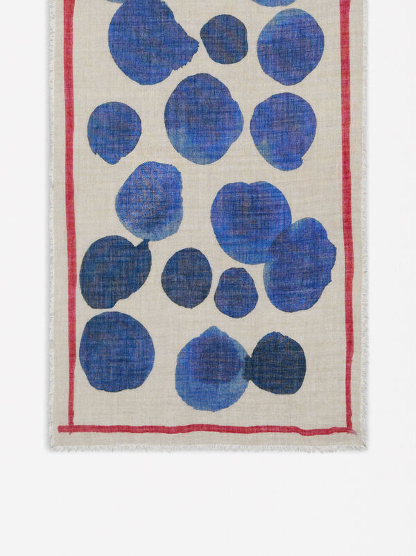 Printed wool scarf