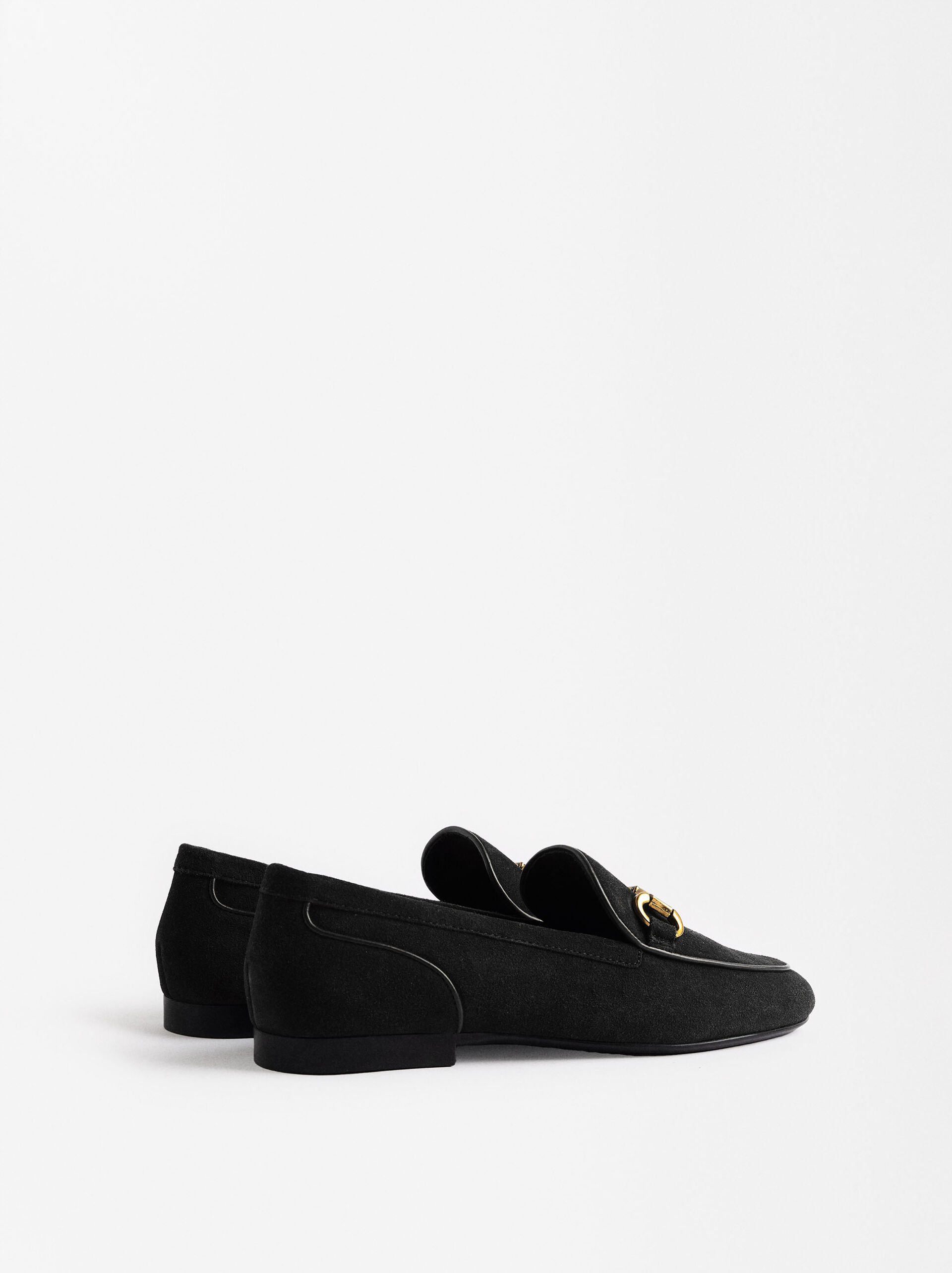 Leather loafers with buckle image number 4.0