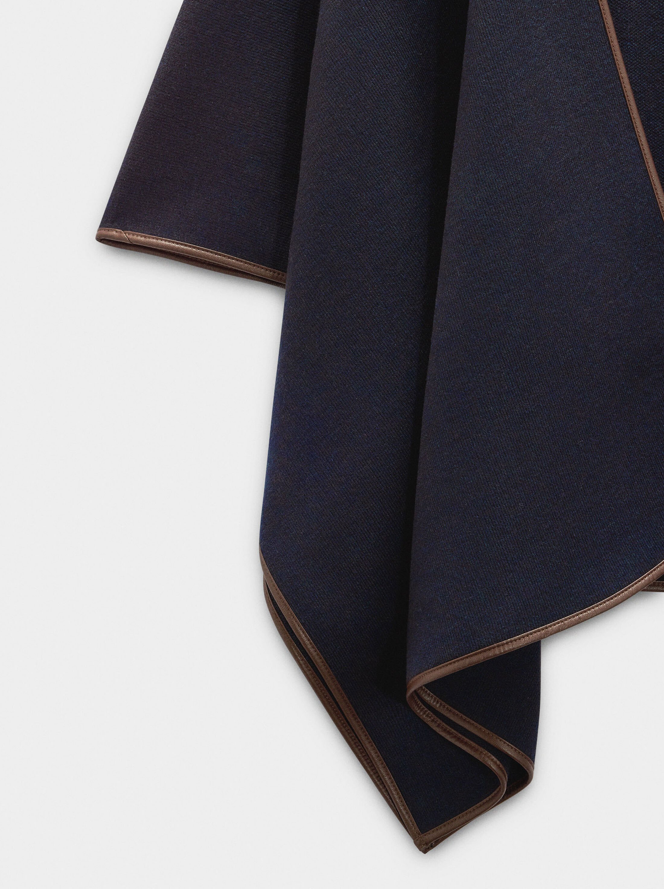 Knit poncho with seam detail image number 5.0