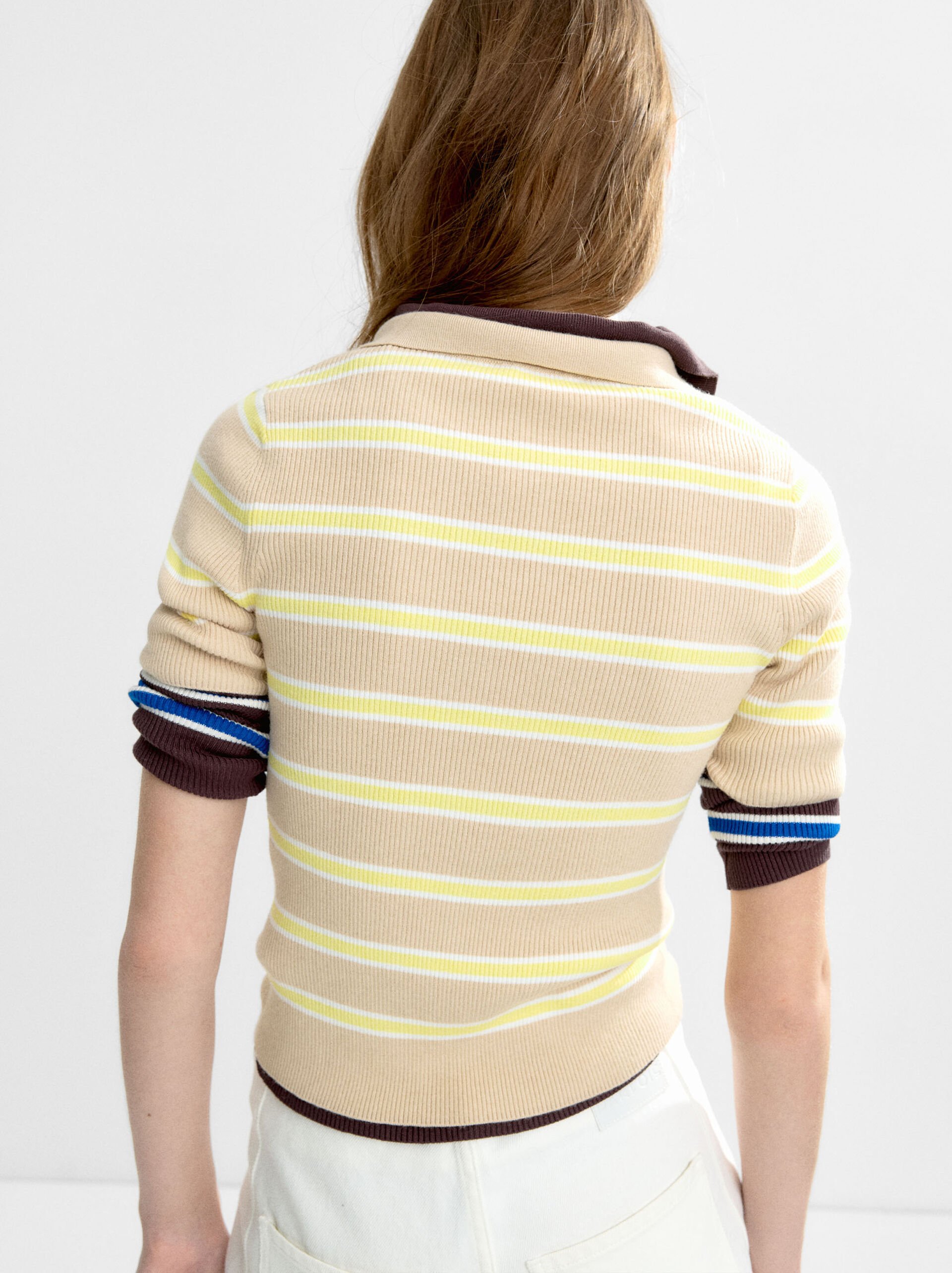 Pull en maille rayé image number 3.0