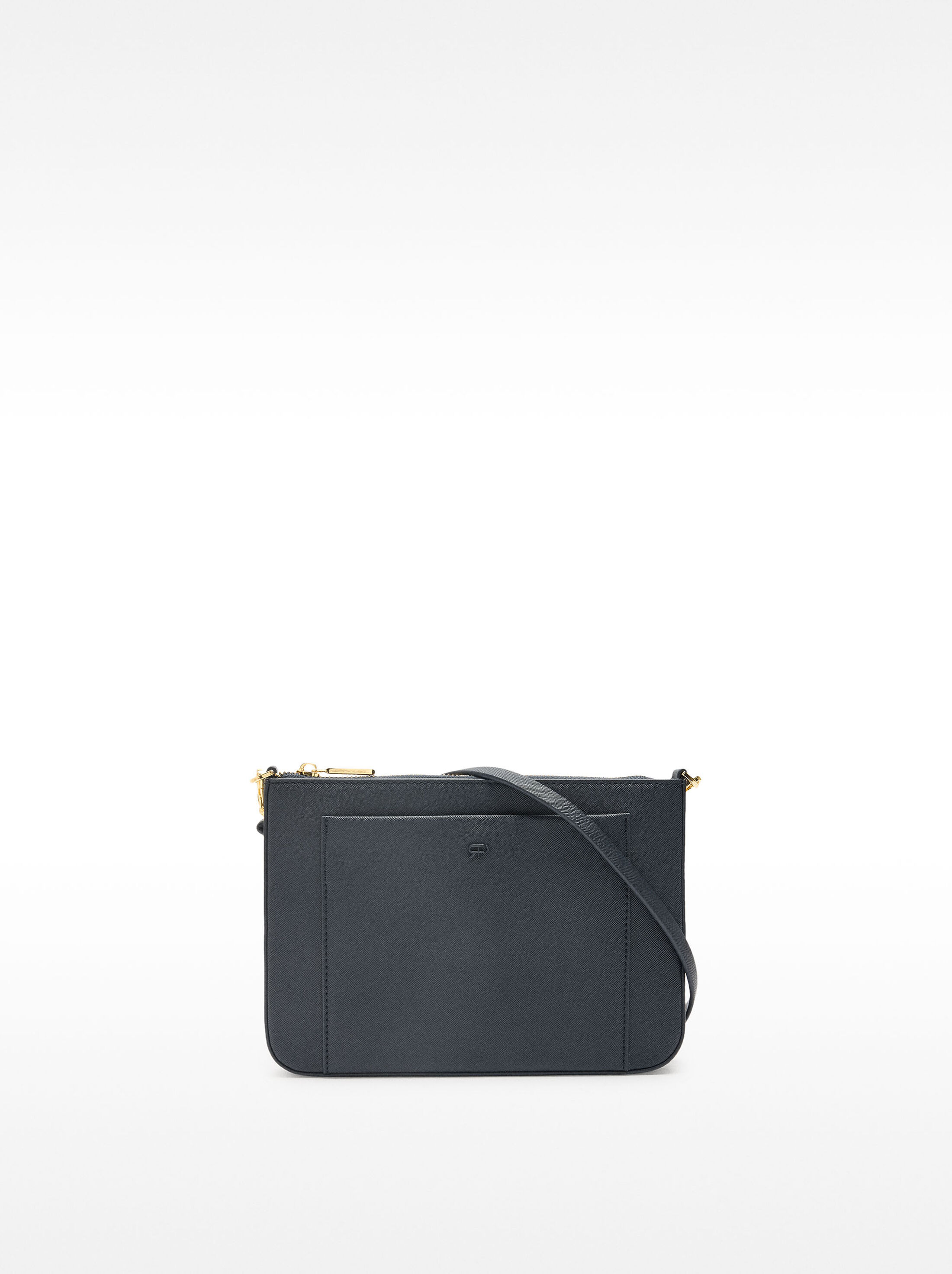 Shoulder bag with exterior pocket image number 0.0