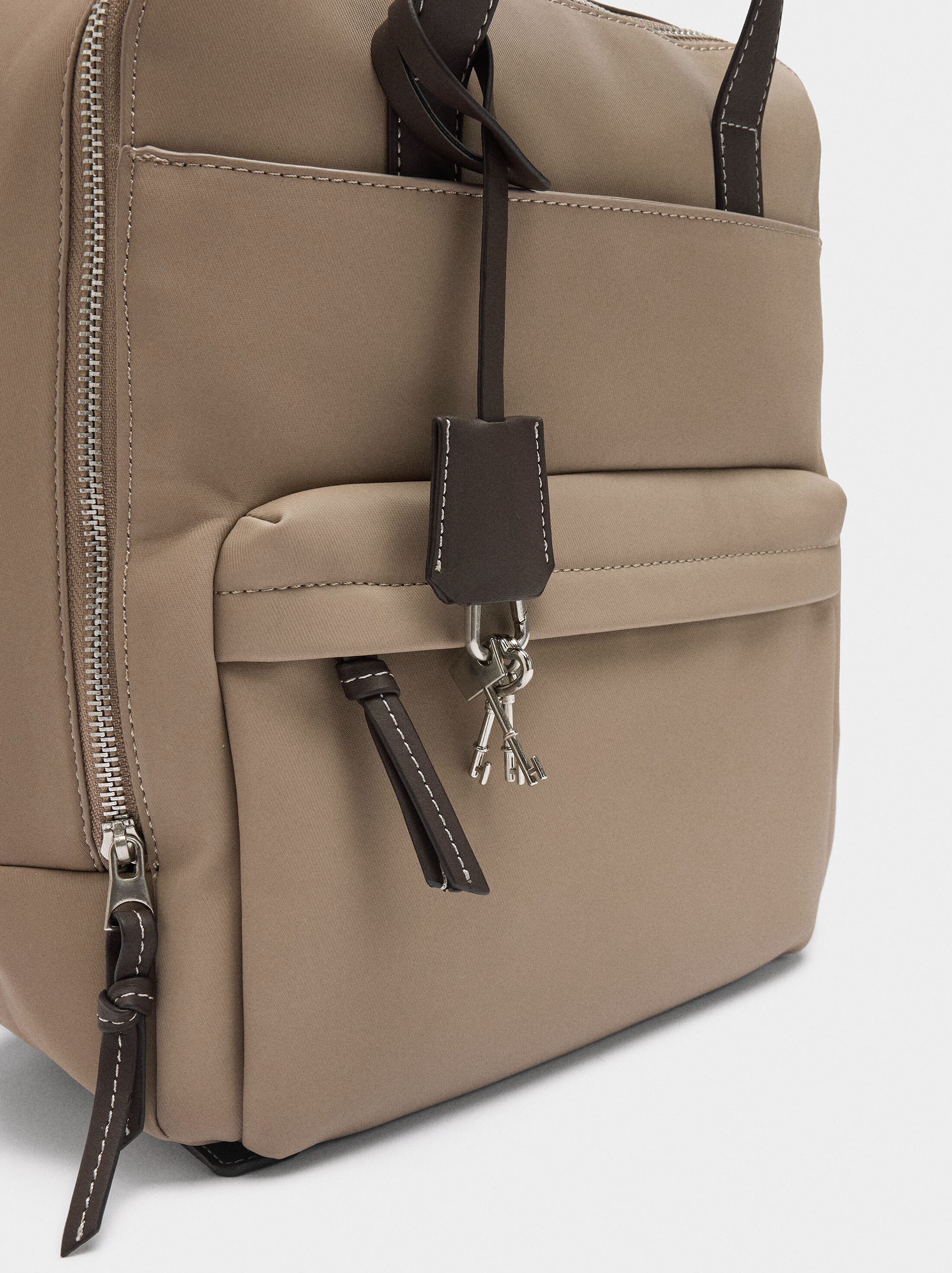 Nylon-effect backpack image number 1.0