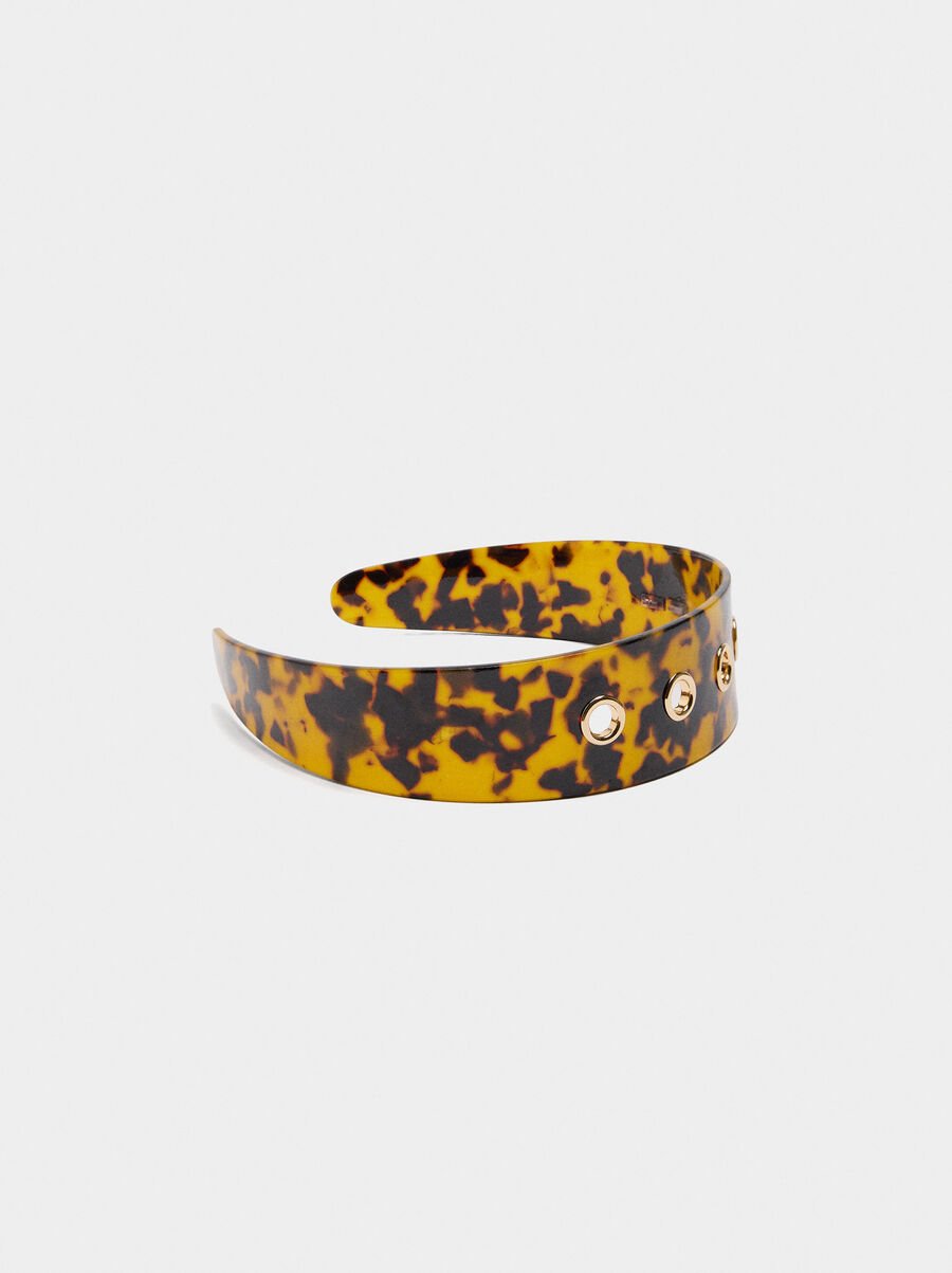 Tortoiseshell effect headband with studs