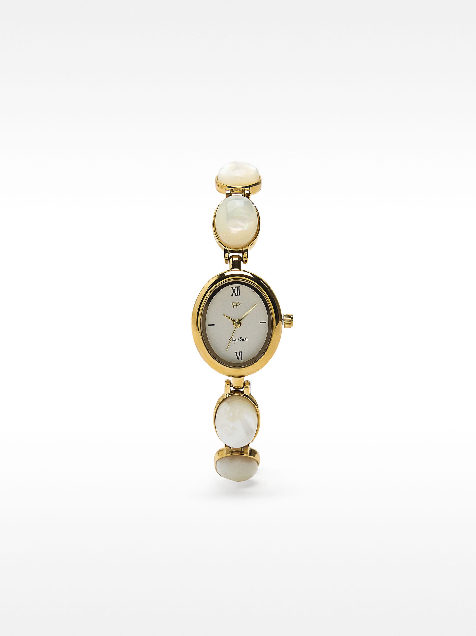 Oval watch with links bracelet image number 0.0