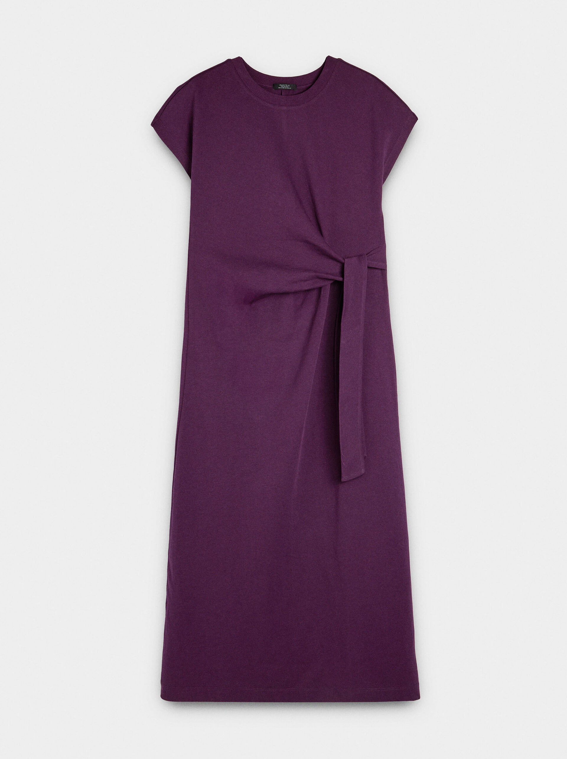 Draped dress 100% cotton image number 3.0