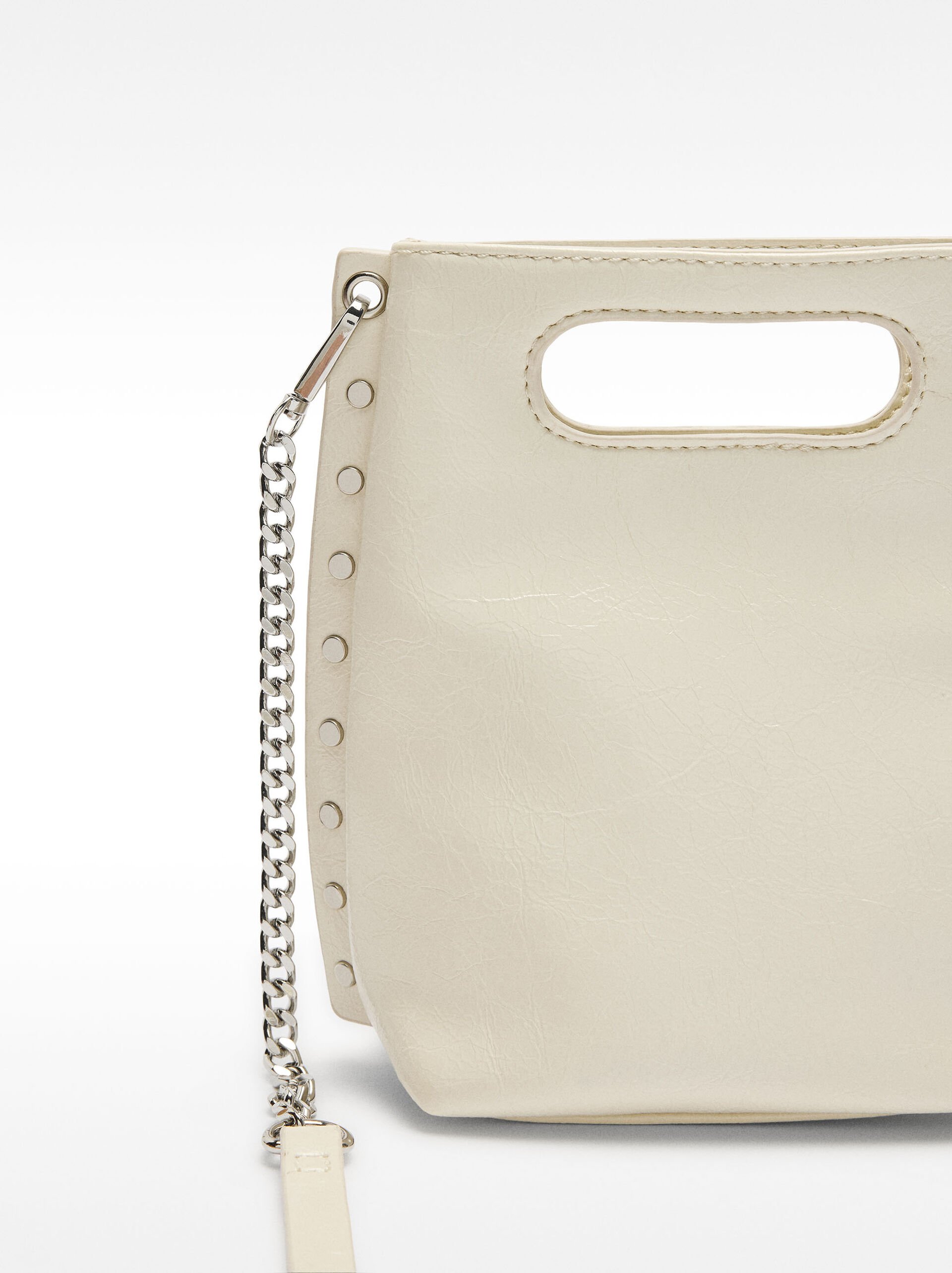 Bolso tote con efecto craquelado image number 2.0