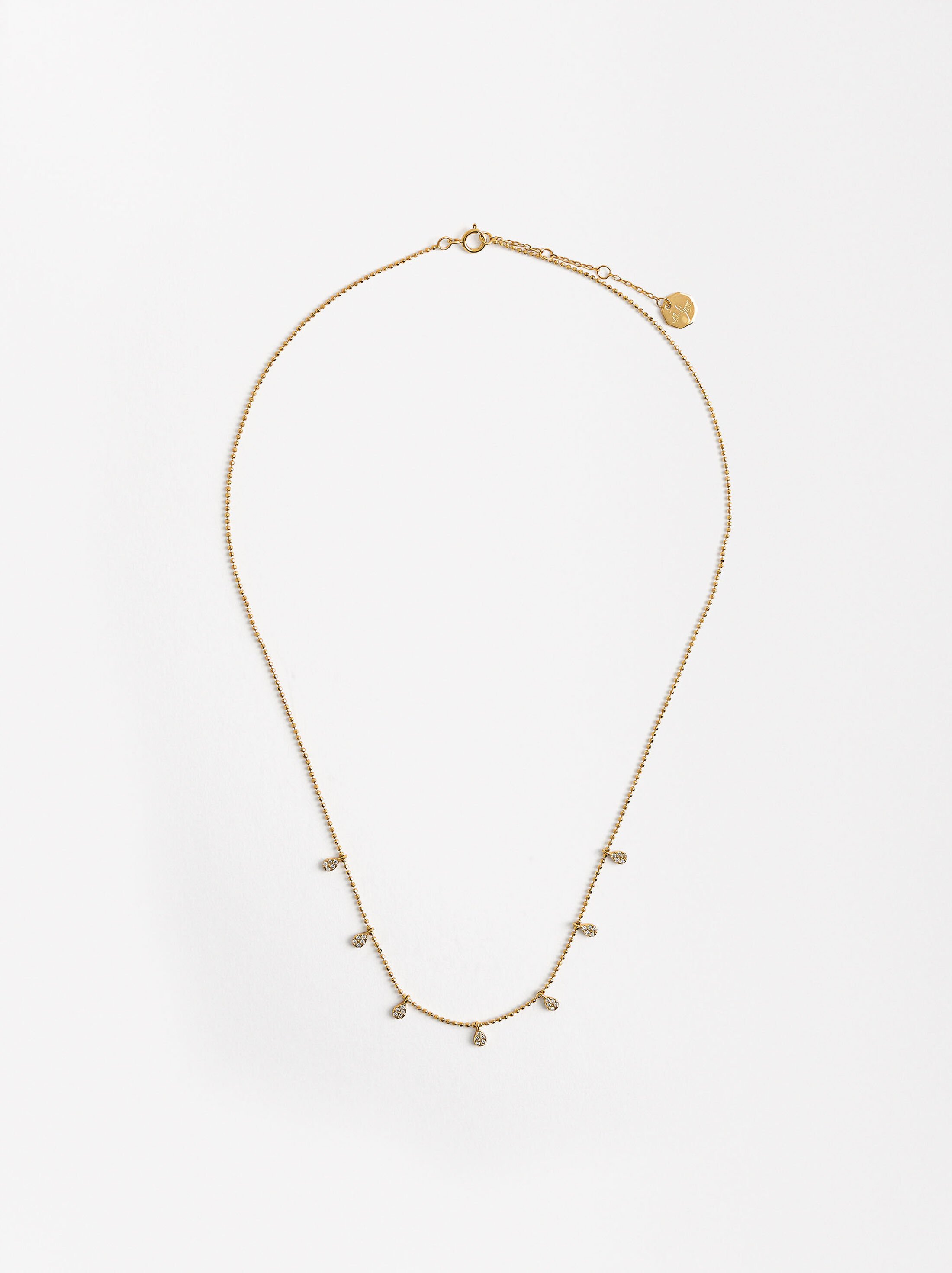 Short necklace with zirconias - 925 sterling silver image number 2.0