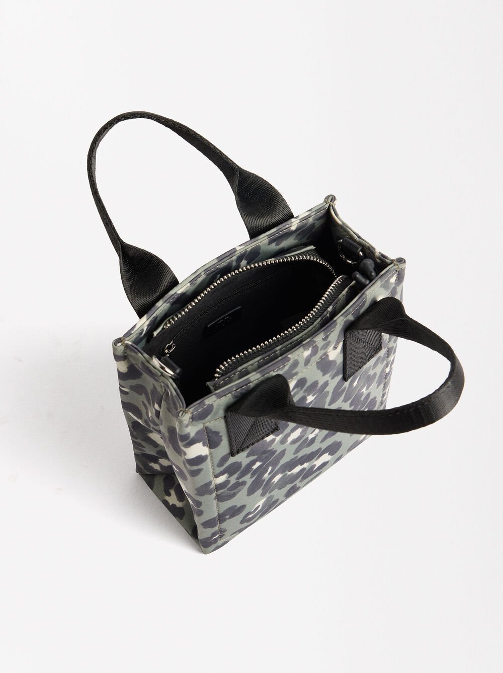 Bolso tote de nylon estampada