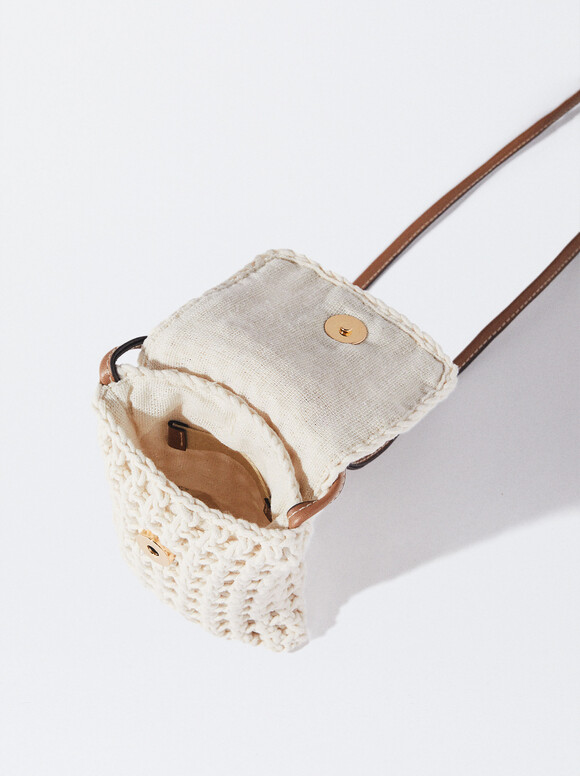 Crochet Mobile Phone Case, Ecru, hi-res