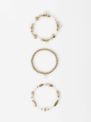 Golden Shell Bracelets Set image number 3.0