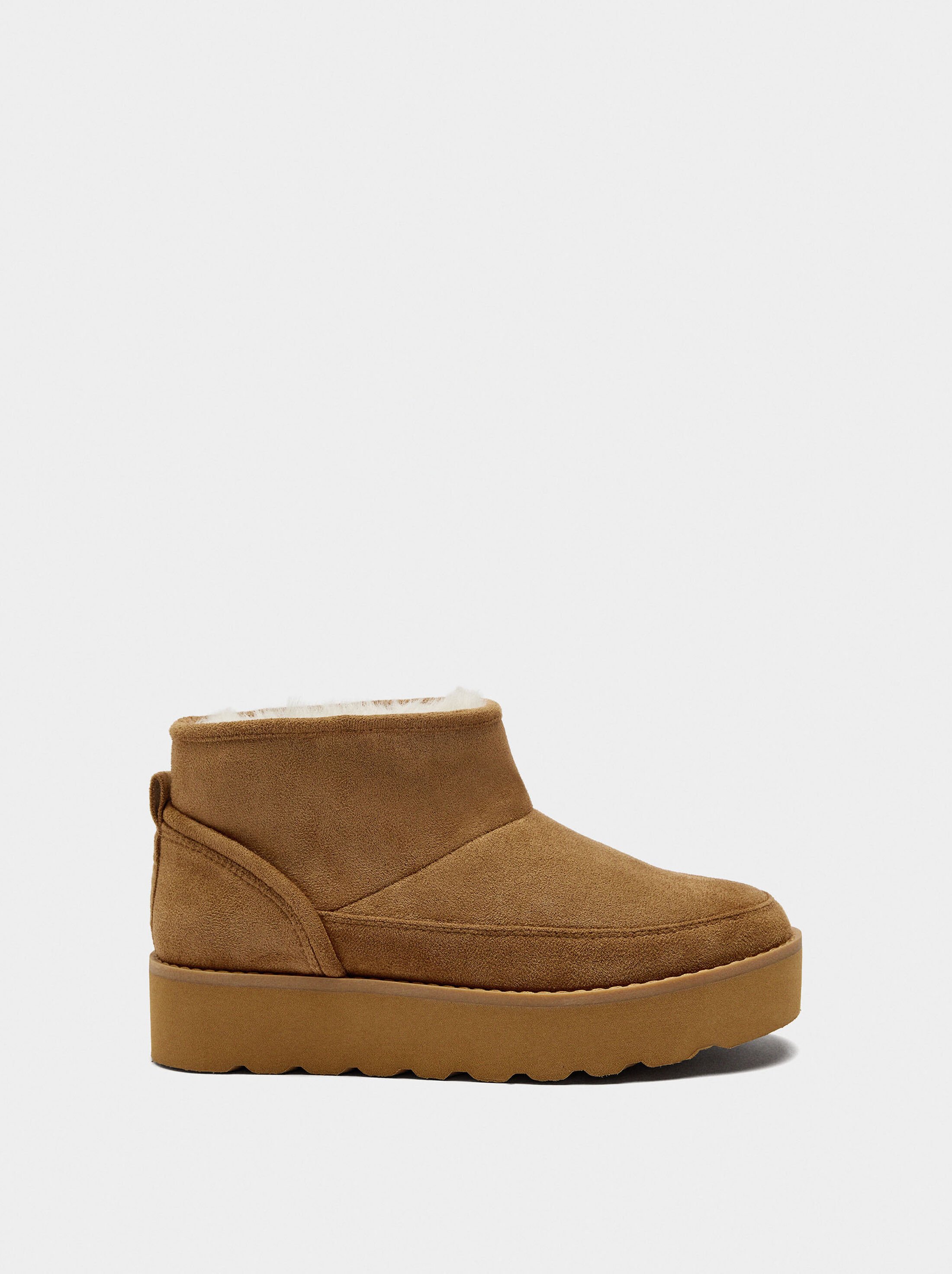 Leather-effect ankle boots with lining image number 1.0