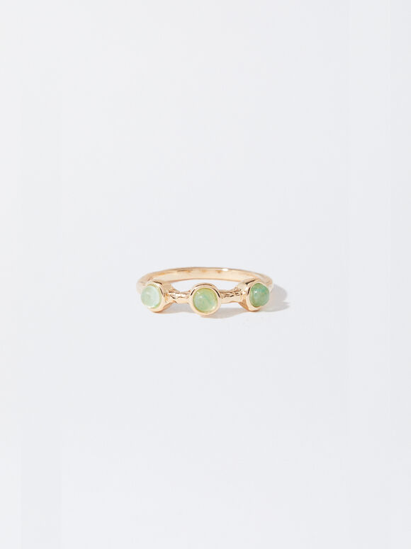 Ring With Stone, Green, hi-res