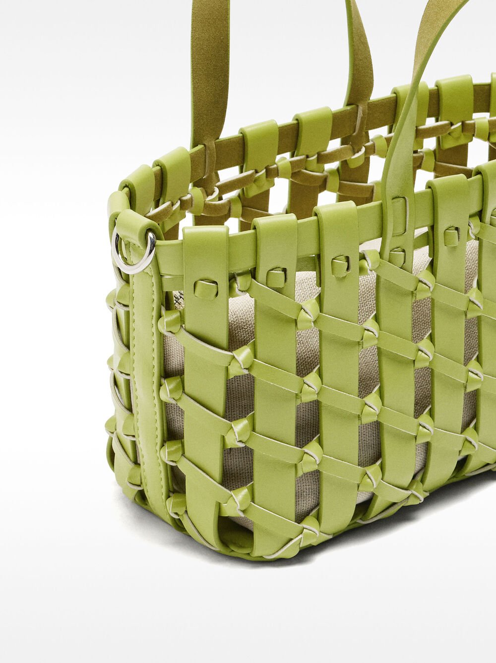 Tote bag braided with knots