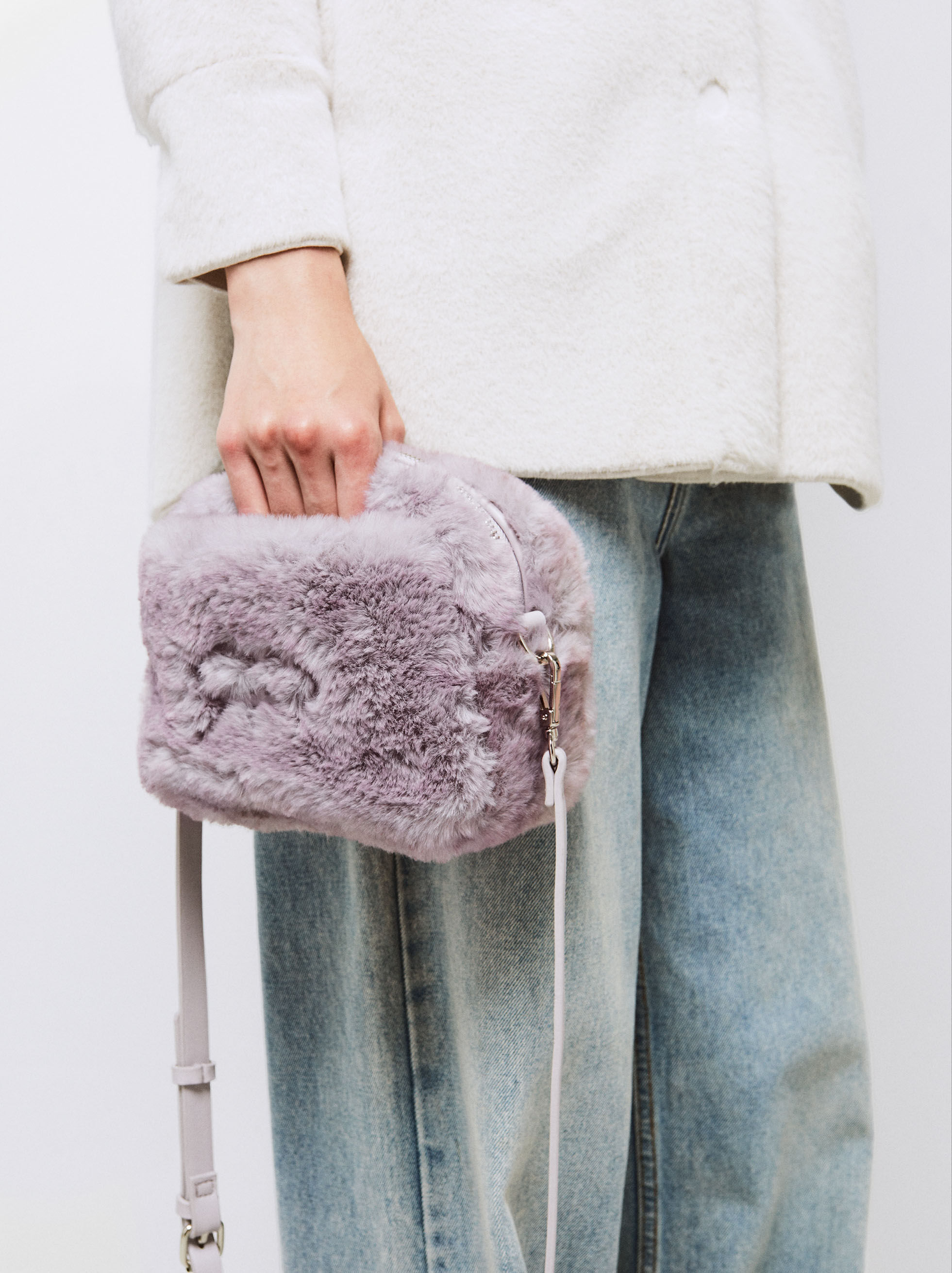 Sac fourrure sale bandouliere