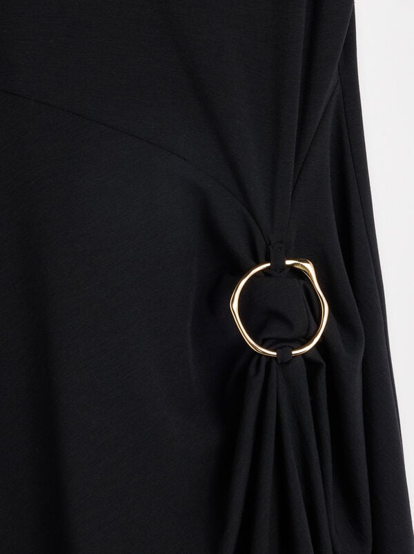 Draped midi dress