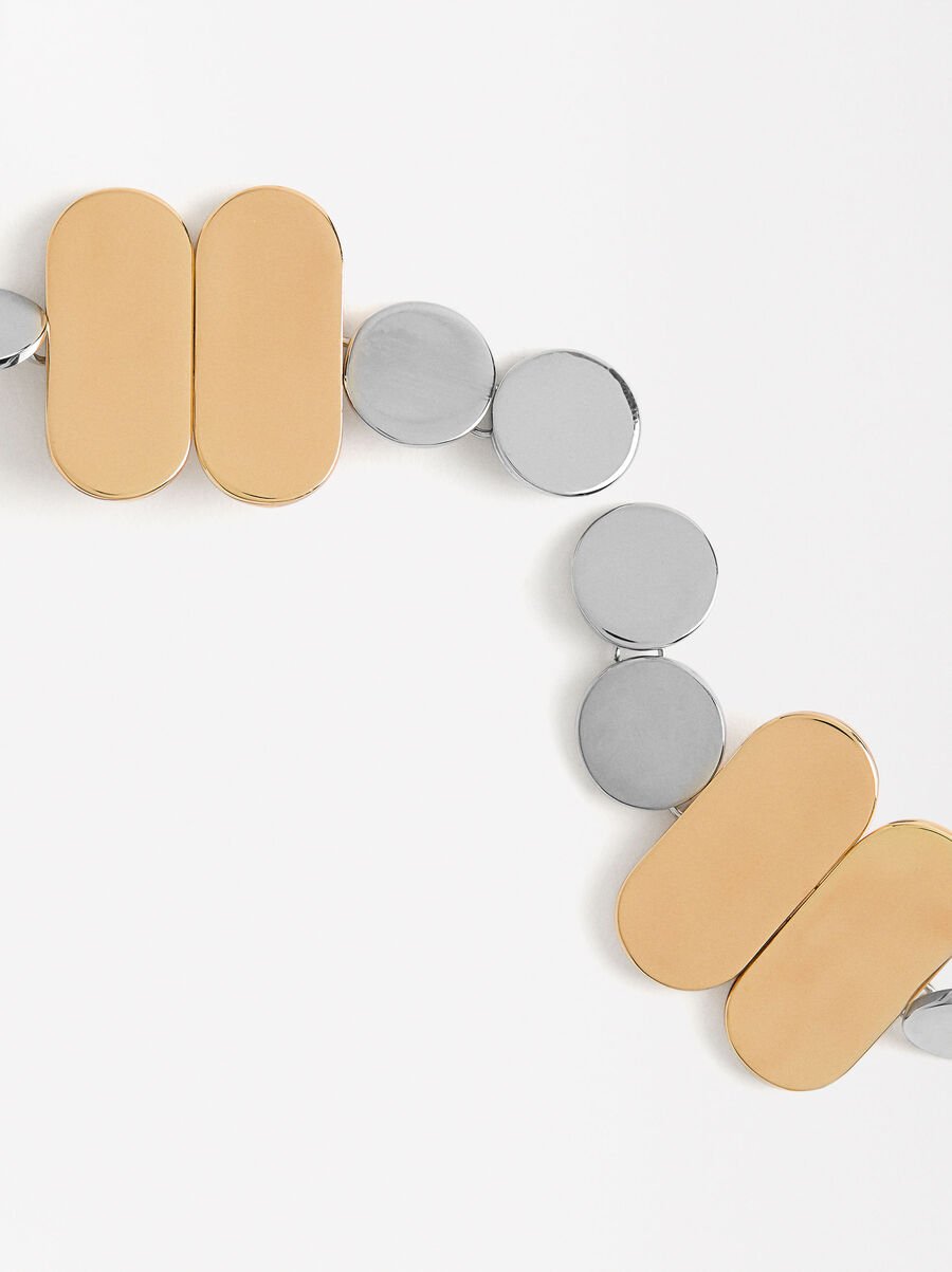 Bicolor geometric earrings