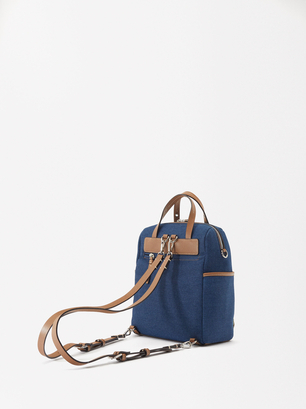 Patchwork Backpack, Blue, hi-res