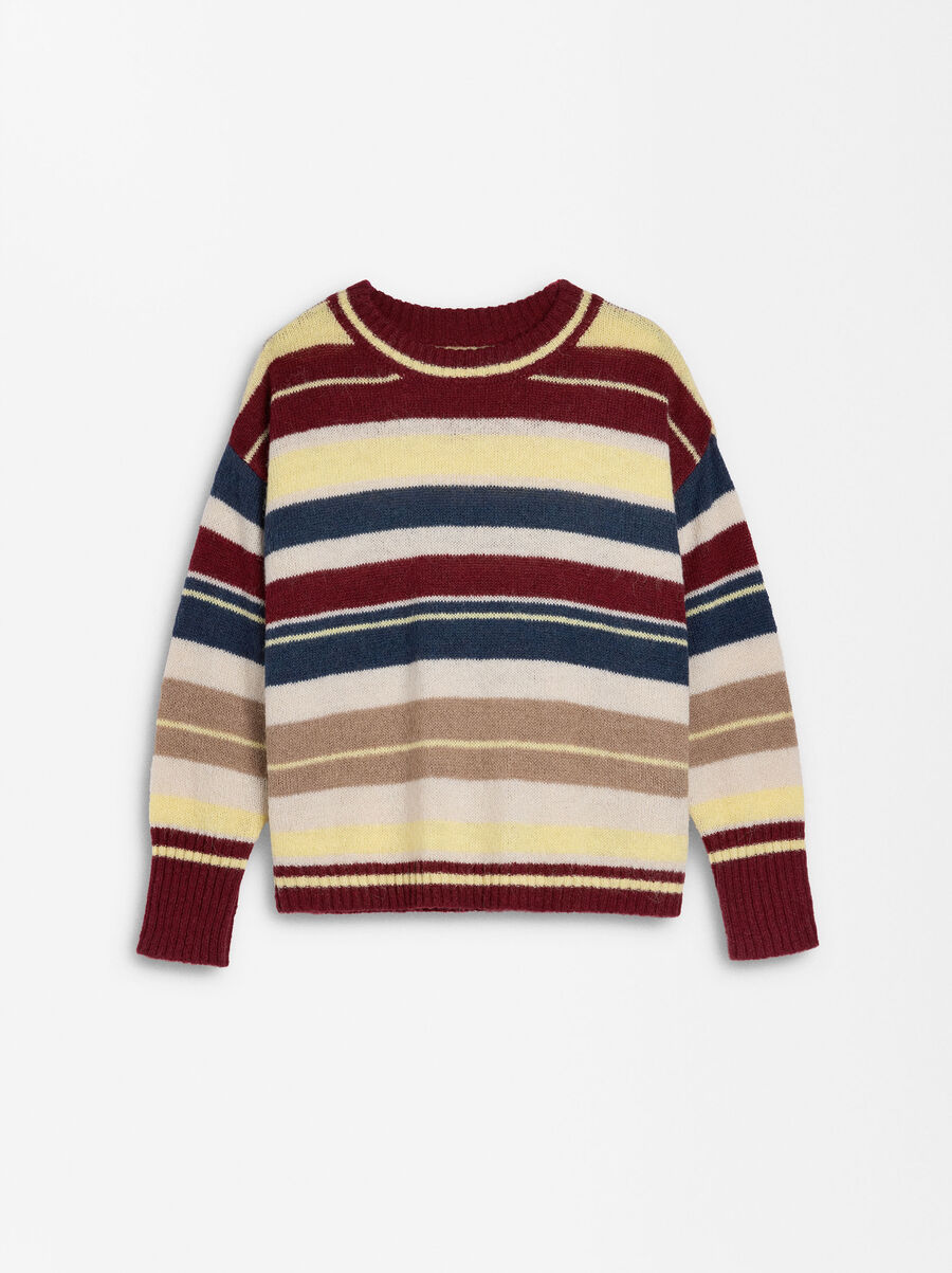 Striped knit sweater