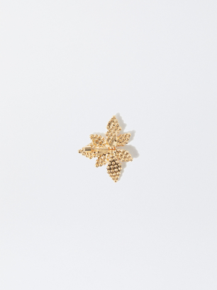 Brooch Flower With Pearls, White, hi-res