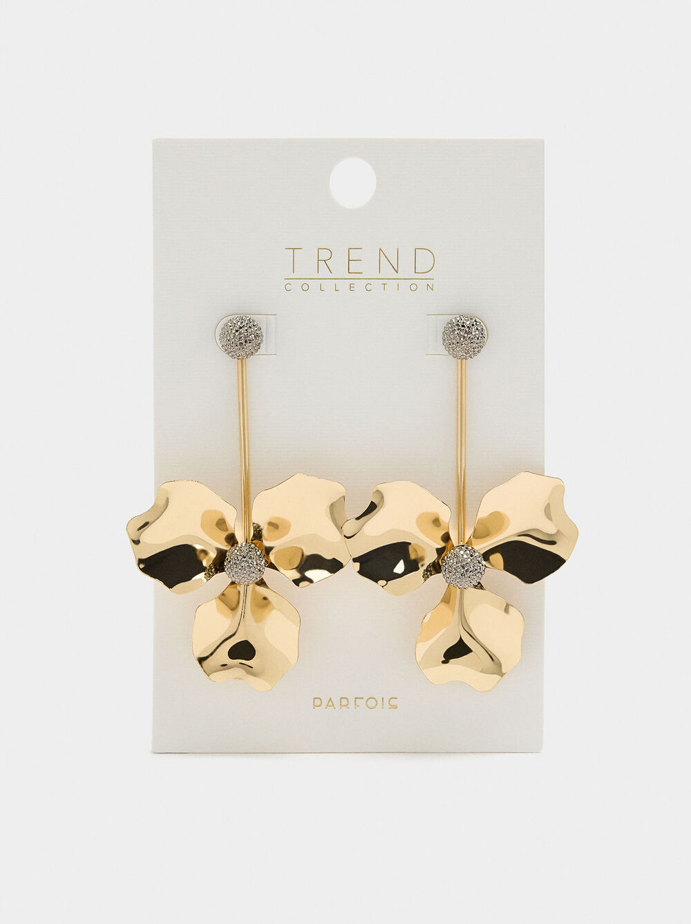 Long earrings with flower