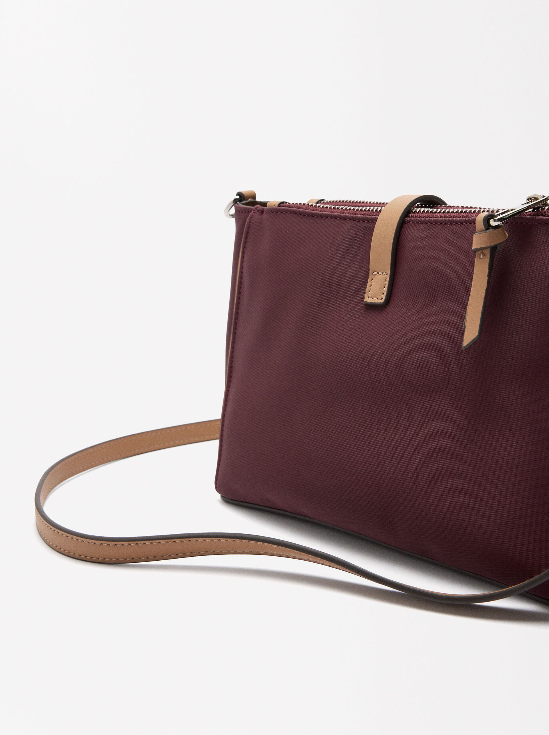 Nylon effect shoulder bag  image number 2.0