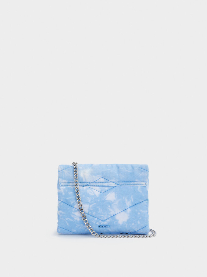 Tie-Dye Crossbody Bag With Chain Handle, Blue, hi-res