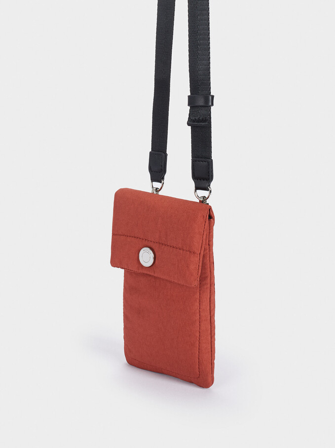 Nylon Mobile Phone Case Made From Recycled Materials, Bordeaux, hi-res