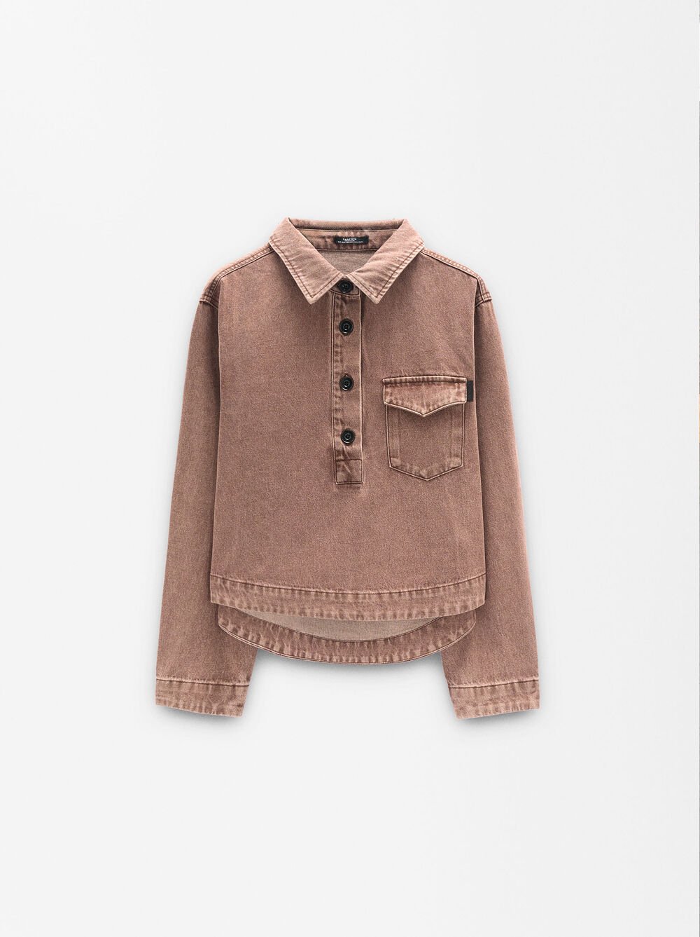 Denim shirt with pocket