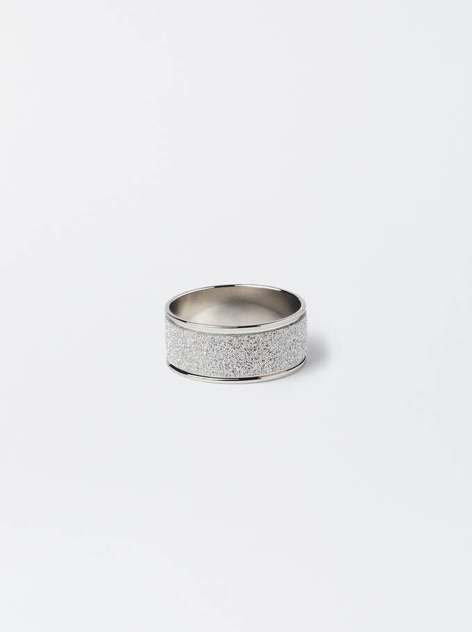 Rrhinestone Ring, Silver, hi-res