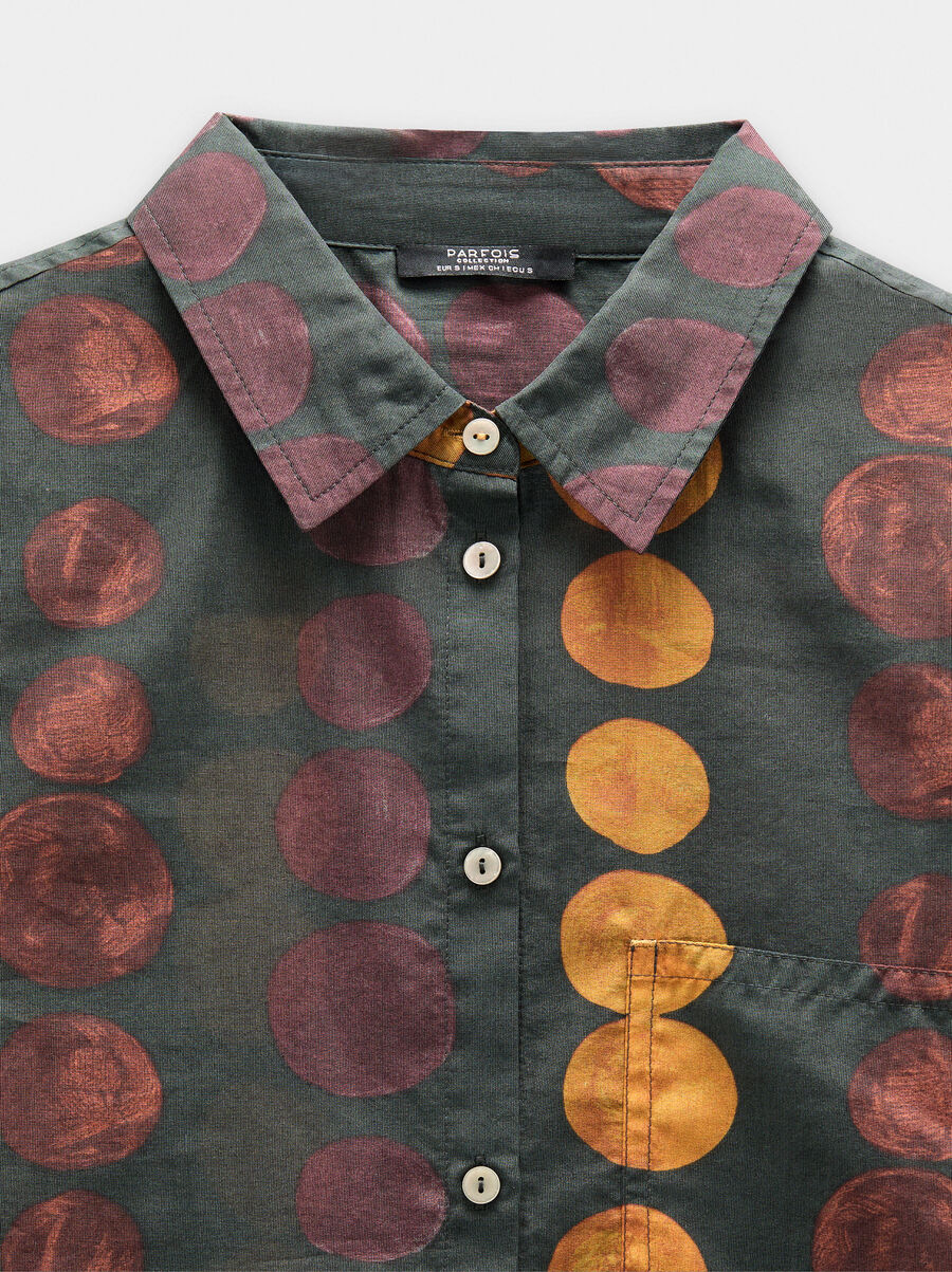 Camisa semitransparente estampada